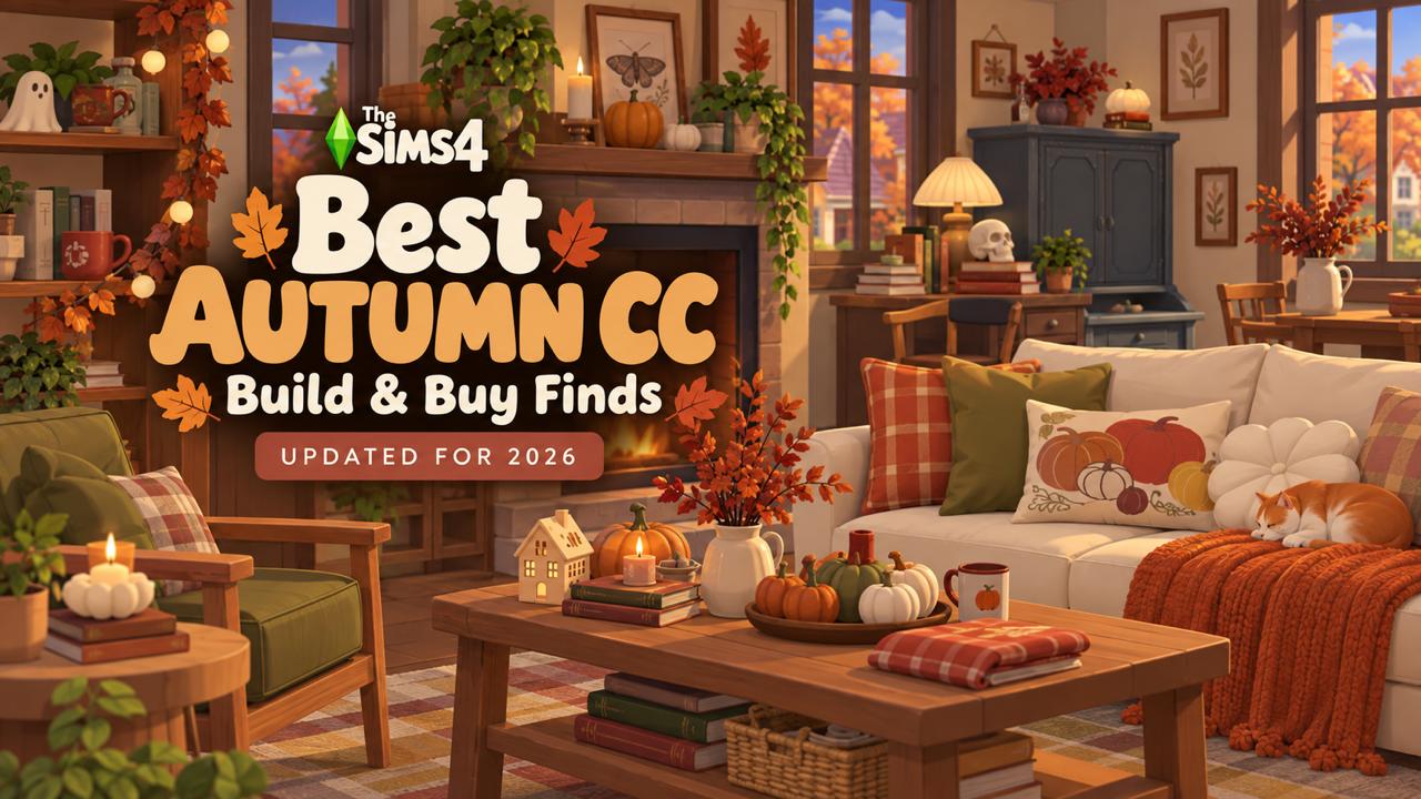 Best Sims 4 Autumn and Halloween CC: furniture, decor, build items, 2026 guide
