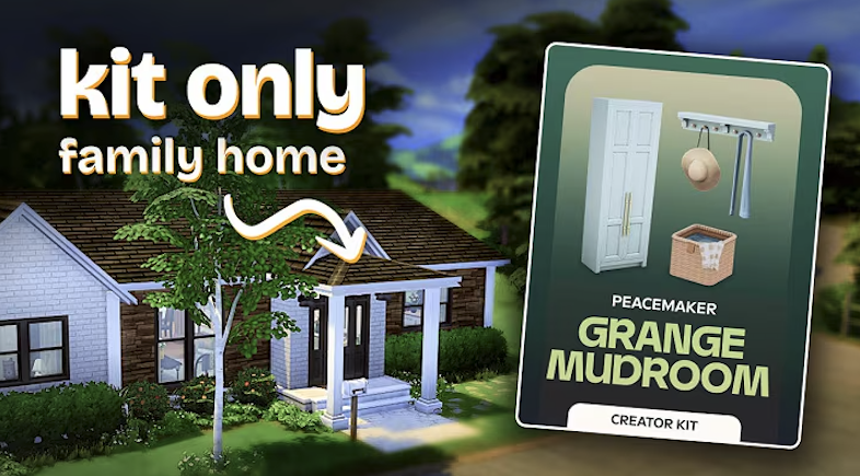 Sims 4 Grange Mudroom Kit build by Simsioli